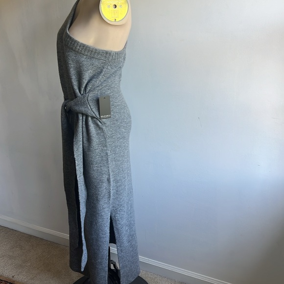 NWT Eloquii one shoulder sweater dress in heather gray - Picture 7 of 11